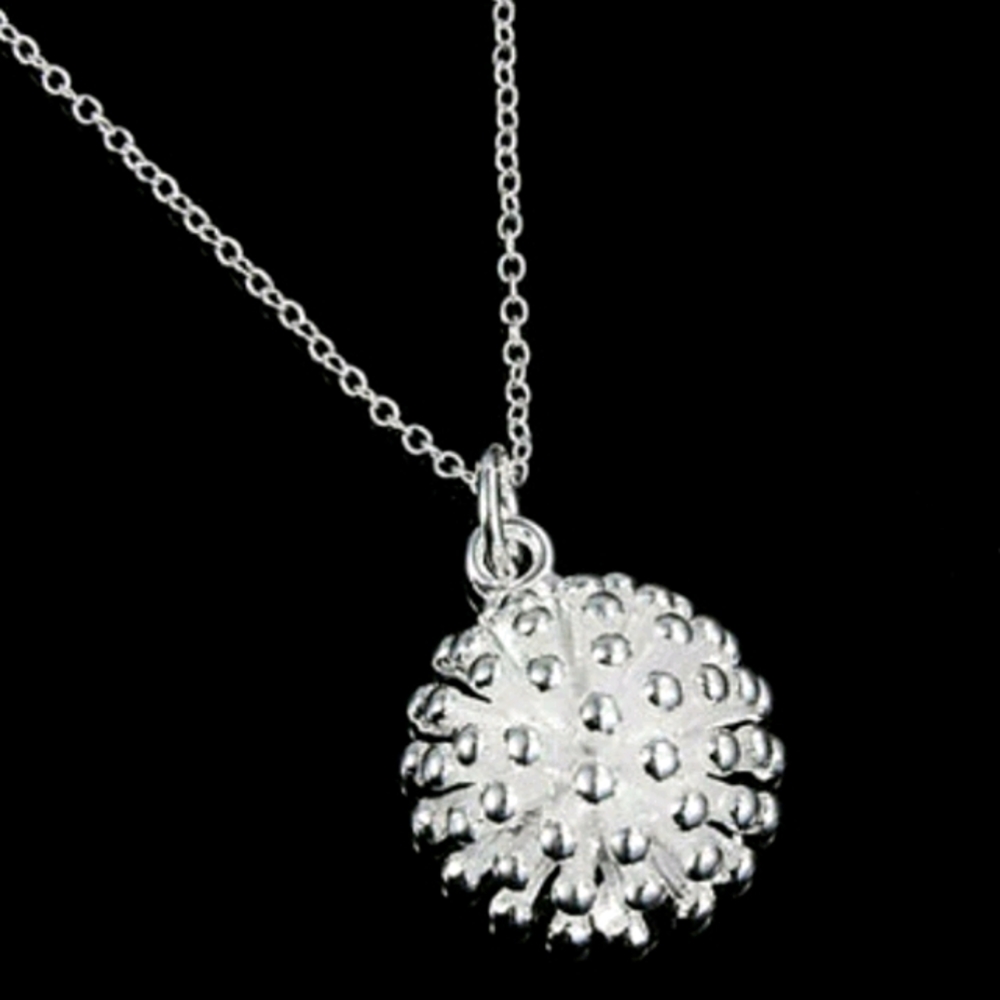 Bursting 925 Sterling Silver Star Fashion Necklace